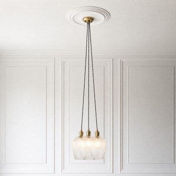 Endon 120656 - Luster na sajli 3xE27/10W/230V mesing