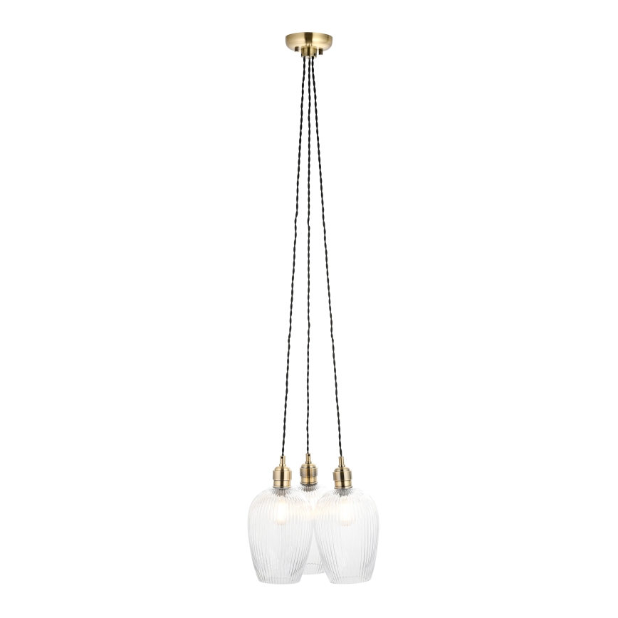 Endon 120656 - Luster na sajli 3xE27/10W/230V mesing