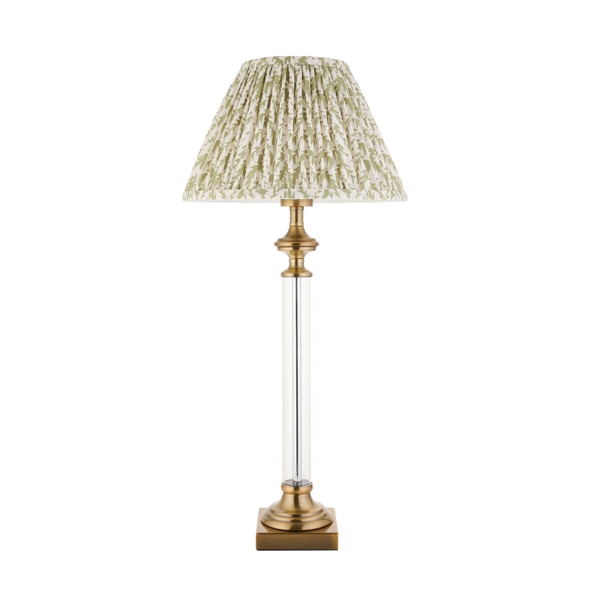 Endon 122515 - Stona lampa AVEBURY 1xE27/10W/230V mesing/zelena