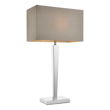 Endon 56707 - Stona lampa MORETO 1xE27/60W/230V sjajni hrom/siva