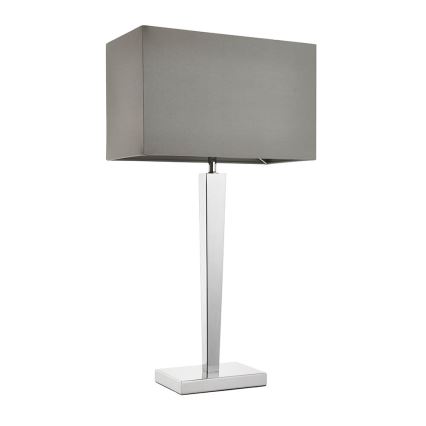 Endon 56707 - Stona lampa MORETO 1xE27/60W/230V sjajni hrom/siva