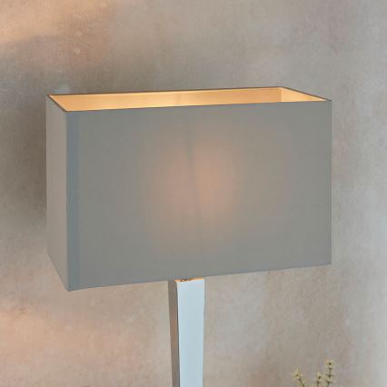 Endon 56707 - Stona lampa MORETO 1xE27/60W/230V sjajni hrom/siva