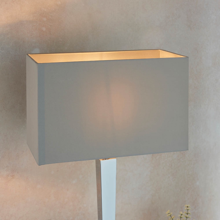 Endon 56707 - Stona lampa MORETO 1xE27/60W/230V sjajni hrom/siva