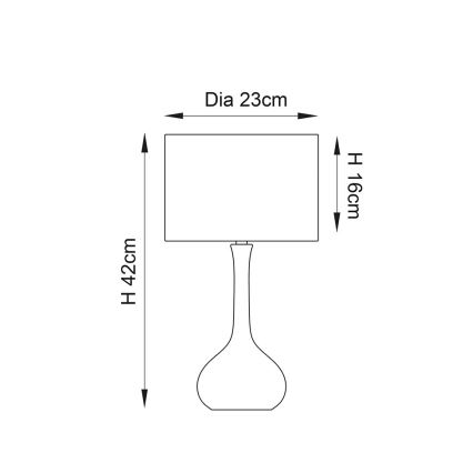 Endon 61191 - Prigušiva stona lampa PICCADILLY 1xE14/40W/230V mesing/bež