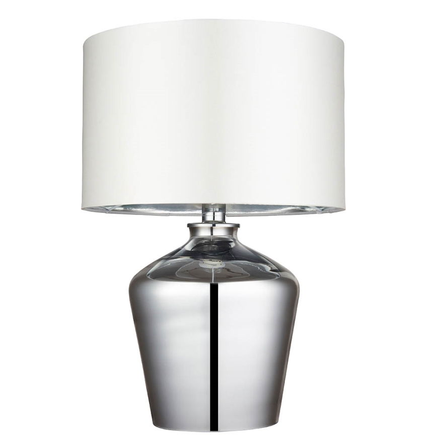 Endon 61198 - Stona lampa WALDORF 1xE27/10W/230V sjajni hrom/bela