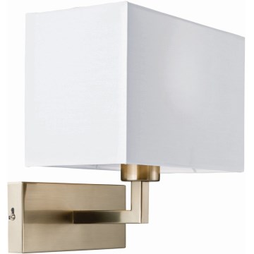 Endon 61604 - Zidno svetlo PICCOLO 1xE27/10W/230V bela/mat hrom