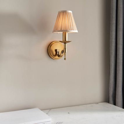 Endon 63653 - Zidna lampa STANFORD 1xE14/40W/230V mesing/bež
