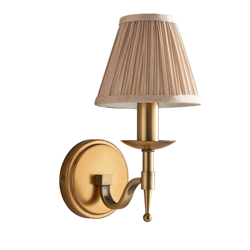Endon 63653 - Zidna lampa STANFORD 1xE14/40W/230V mesing/bež