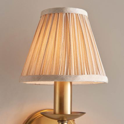 Endon 63653 - Zidna lampa STANFORD 1xE14/40W/230V mesing/bež