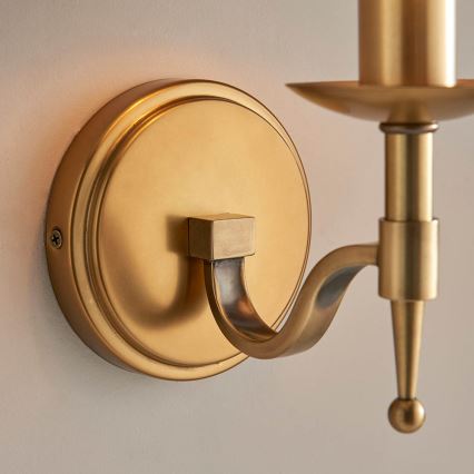 Endon 63653 - Zidna lampa STANFORD 1xE14/40W/230V mesing/bež