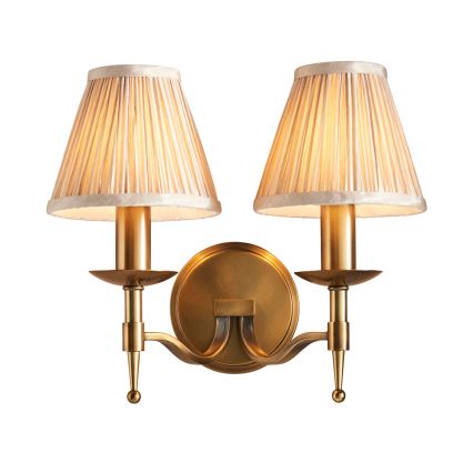 Endon 63654 - Zidna lampa STANFORD 2xE14/40W/230V mesing/bež