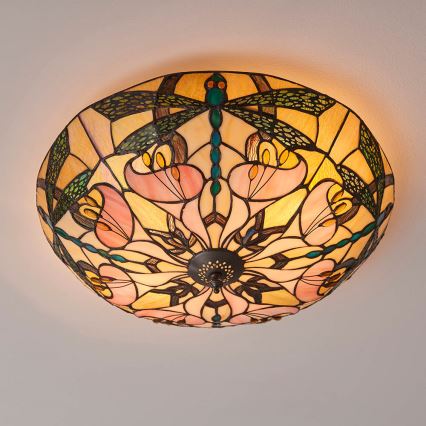 Endon 63922 - Plafonsko svetlo Tiffany ASHTON 2xE27/60W/230V prečnik 45 cm