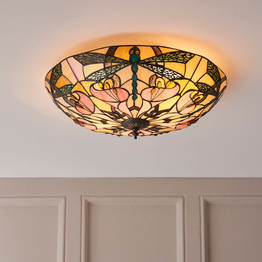 Endon 63922 - Plafonsko svetlo Tiffany ASHTON 2xE27/60W/230V prečnik 45 cm