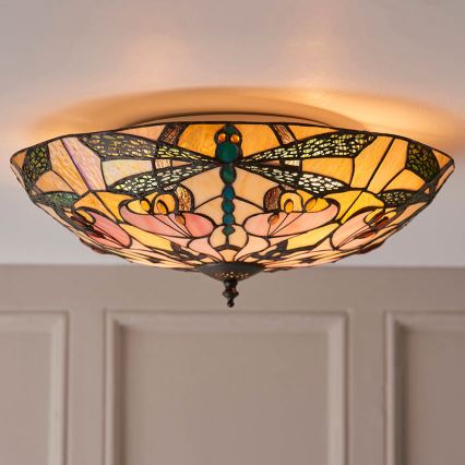 Endon 63922 - Plafonsko svetlo Tiffany ASHTON 2xE27/60W/230V prečnik 45 cm