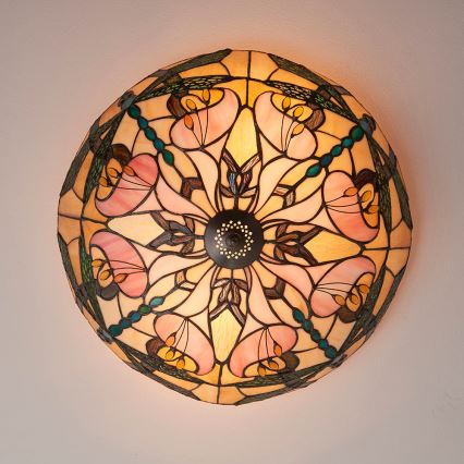 Endon 63922 - Plafonsko svetlo Tiffany ASHTON 2xE27/60W/230V prečnik 45 cm
