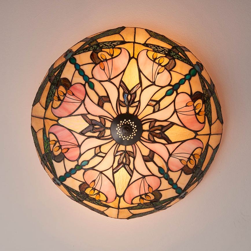 Endon 63922 - Plafonsko svetlo Tiffany ASHTON 2xE27/60W/230V prečnik 45 cm