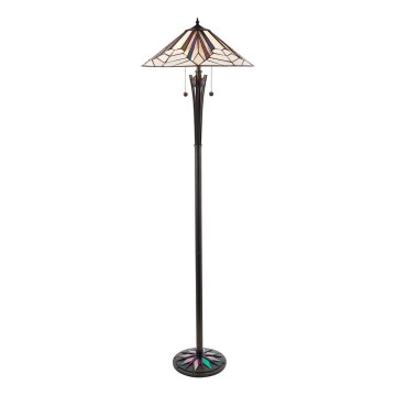 Endon 63934 - Podna lampa Tiffany ASTORIA 2xE27/60W/230V prečnika 48 cm