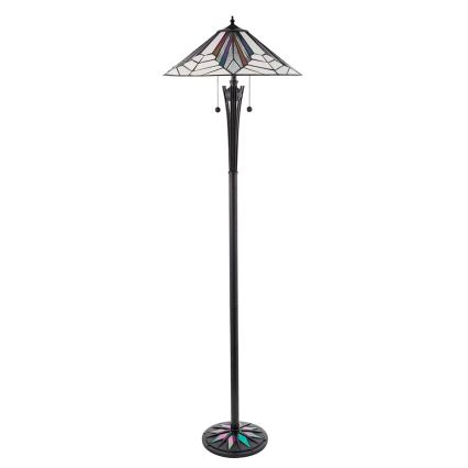 Endon 63934 - Podna lampa Tiffany ASTORIA 2xE27/60W/230V prečnika 48 cm