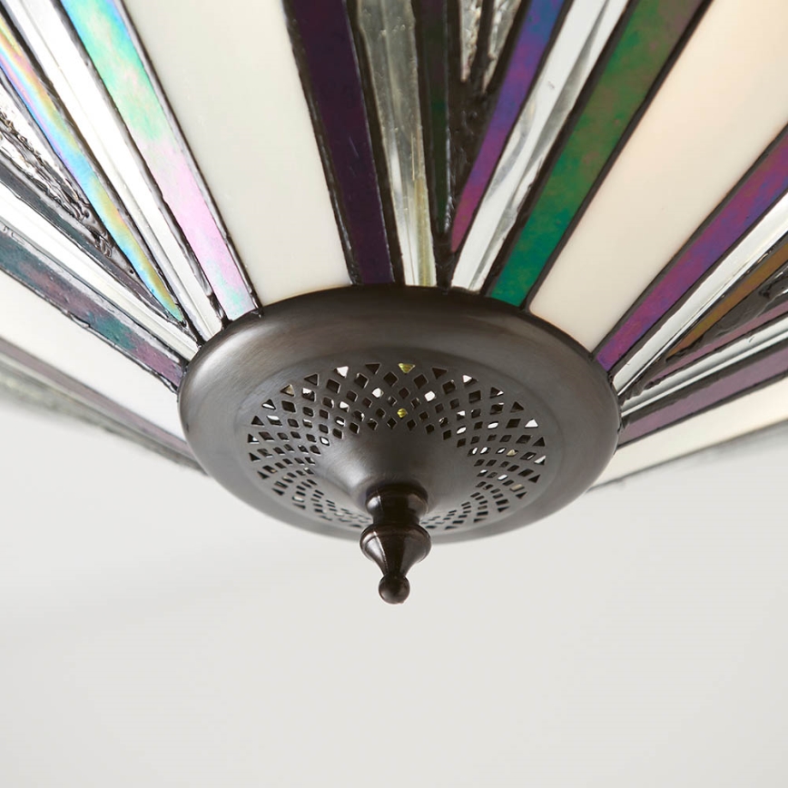 Endon 63936 - Luster na lancu Tiffany ASTORIA 3xE27/60W/230V Ø 48 cm