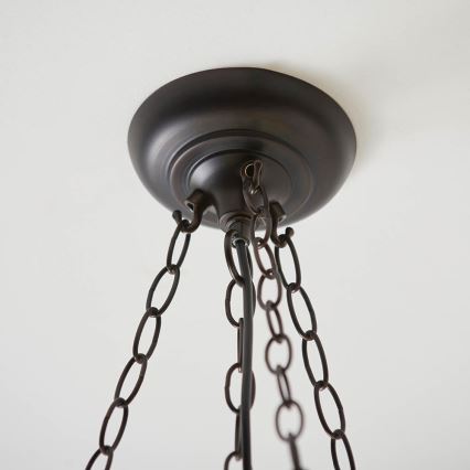 Endon 63936 - Luster na lancu Tiffany ASTORIA 3xE27/60W/230V Ø 48 cm