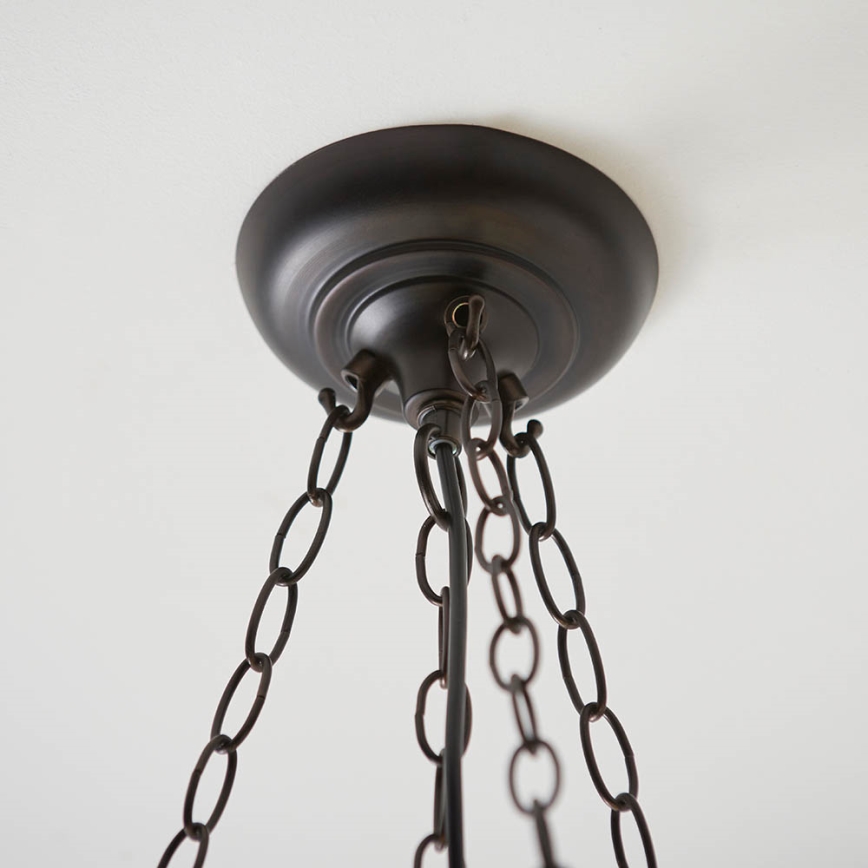 Endon 63936 - Luster na lancu Tiffany ASTORIA 3xE27/60W/230V Ø 48 cm