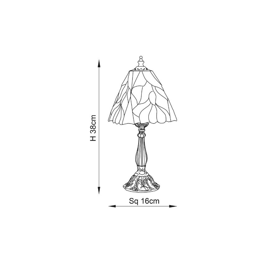 Endon 63963 - Stona lampa Tiffany BOTANICA 1xE14/40W/230V prečnik 16 cm