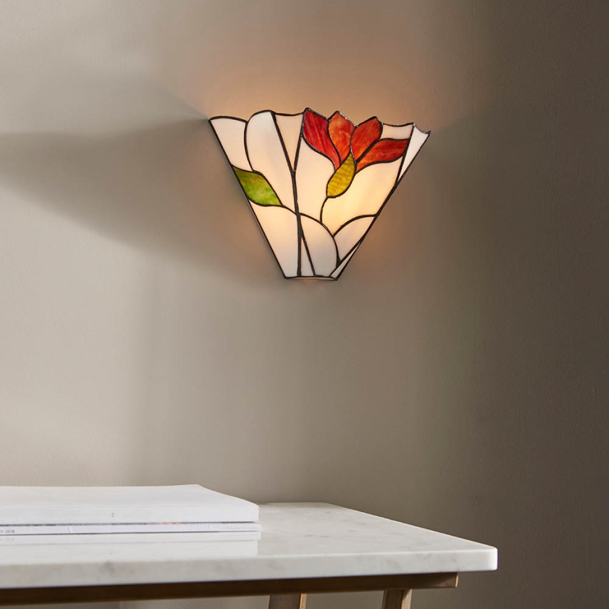Endon 63964 - Zidno svetlo Tiffany BOTANICA 1xE14/40W/230V