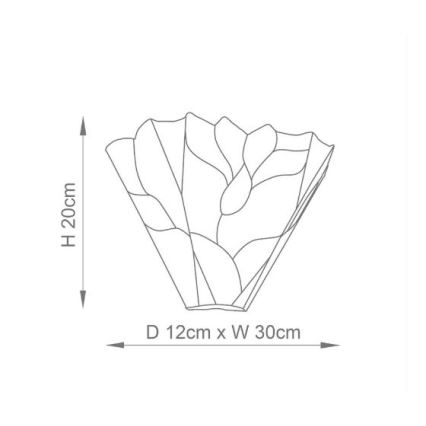 Endon 63964 - Zidno svetlo Tiffany BOTANICA 1xE14/40W/230V