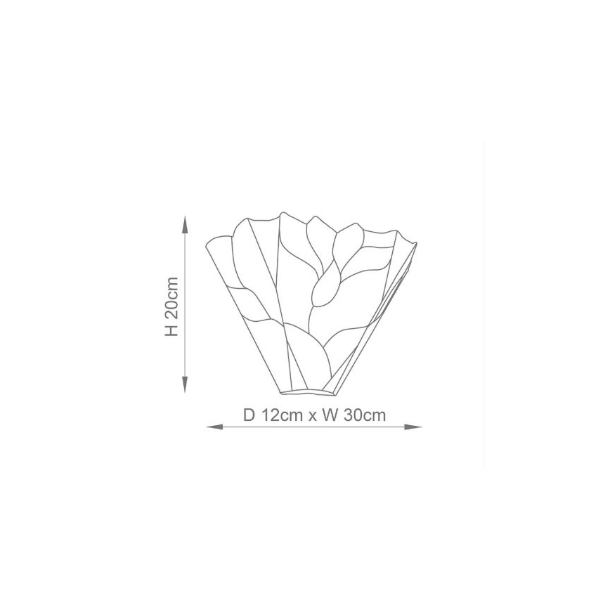 Endon 63964 - Zidno svetlo Tiffany BOTANICA 1xE14/40W/230V