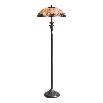 Endon 63972 - Stojeća lampa Tiffany BROOKLYN 2xE27/60W/230V, prečnik 50 cm
