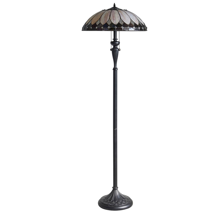 Endon 63972 - Stojeća lampa Tiffany BROOKLYN 2xE27/60W/230V, prečnik 50 cm