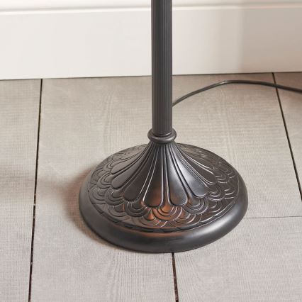 Endon 63972 - Stojeća lampa Tiffany BROOKLYN 2xE27/60W/230V, prečnik 50 cm