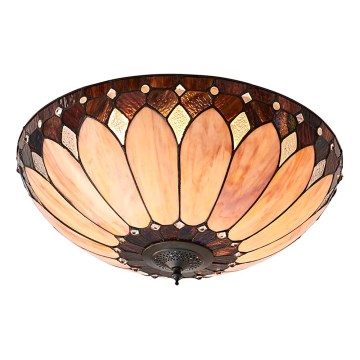 Endon 63973 - Stropna svetiljka Tiffany BROOKLYN 2xE14/60W/230V prečnik 50 cm