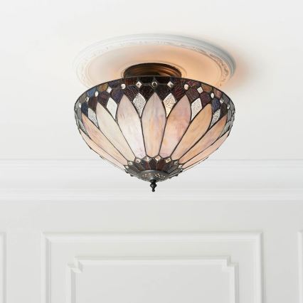 Endon 63978 - Plafonski luster Tiffany BROOKLYN 3xE27/60W/230V Ø 40 cm