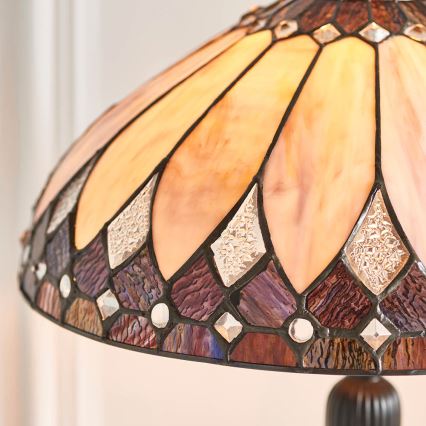 Endon 63982 - Stona lampa Tiffany BROOKLYN 1xE27/60W/230V prečnika 40 cm