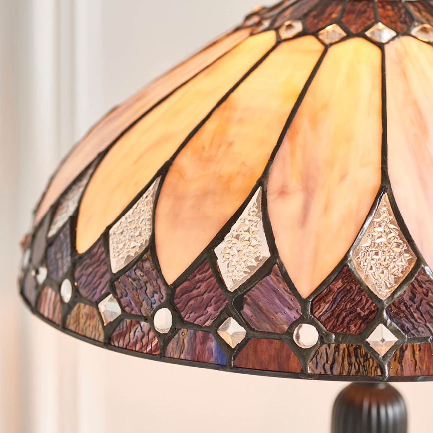 Endon 63982 - Stona lampa Tiffany BROOKLYN 1xE27/60W/230V prečnika 40 cm