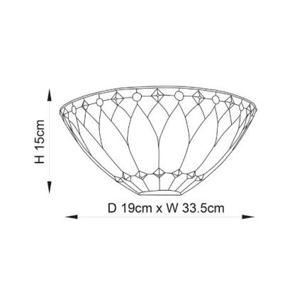 Endon 63983 - Zidna svetiljka Tiffany BROOKLYN 1xE14/40W/230V