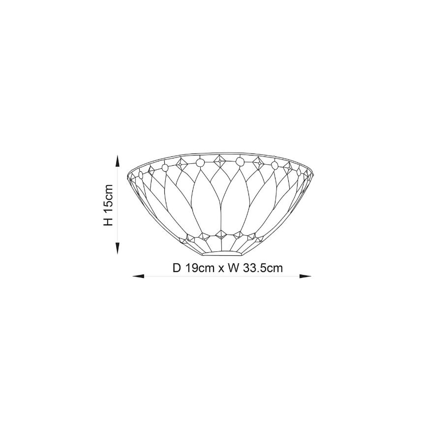 Endon 63983 - Zidna svetiljka Tiffany BROOKLYN 1xE14/40W/230V