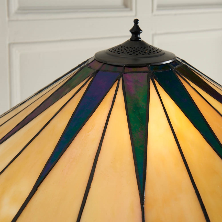 Endon 64041 - Podna lampa Tiffany DARK STAR, 2xE27/60W/230V, prečnik 49 cm