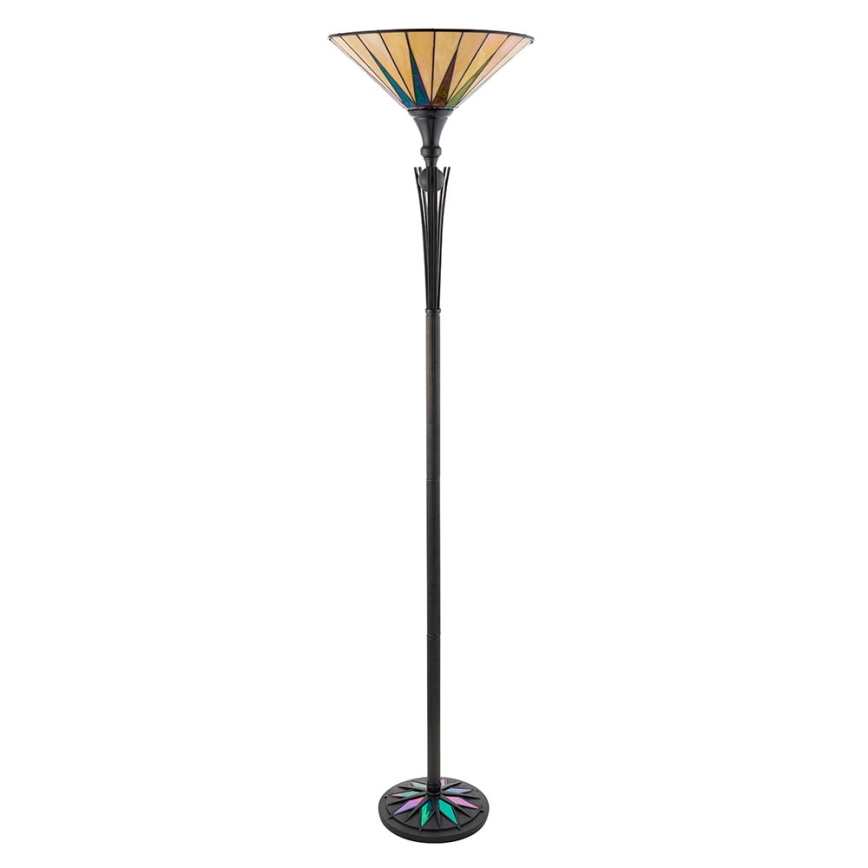Endon 64042 - Podna lampa Tiffany DARK STAR 1xE27/60W/230V, prečnik 42 cm