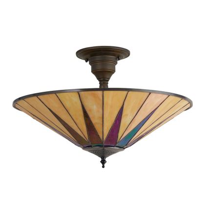 Endon 64043 - Plafonski luster Tiffany DARK STAR 3xE27/60W/230V, prečnik 49 cm