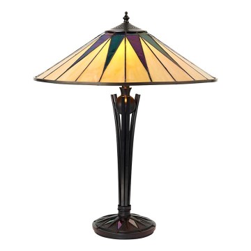 Endon 64045 - Stona lampa Tiffany DARK STAR 2xE27/60W/230V prečnik 49 cm
