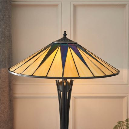 Endon 64045 - Stona lampa Tiffany DARK STAR 2xE27/60W/230V prečnik 49 cm