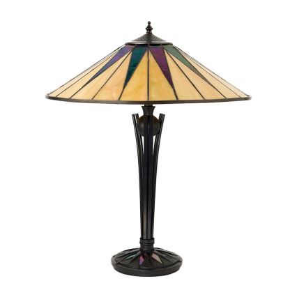 Endon 64045 - Stona lampa Tiffany DARK STAR 2xE27/60W/230V prečnik 49 cm