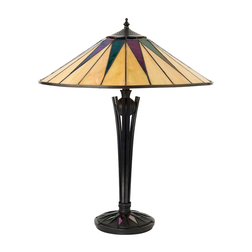 Endon 64045 - Stona lampa Tiffany DARK STAR 2xE27/60W/230V prečnik 49 cm