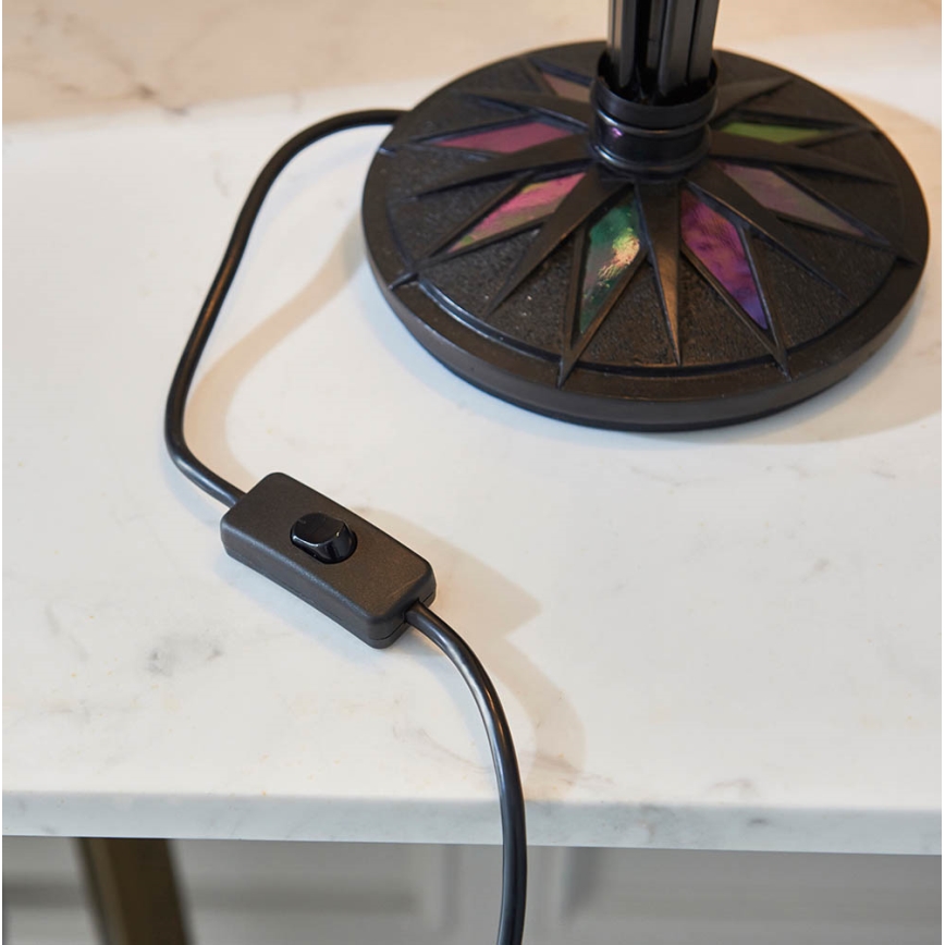 Endon 64045 - Stona lampa Tiffany DARK STAR 2xE27/60W/230V prečnik 49 cm