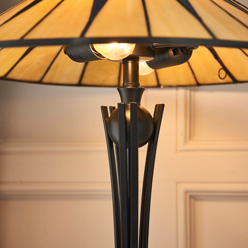 Endon 64045 - Stona lampa Tiffany DARK STAR 2xE27/60W/230V prečnik 49 cm