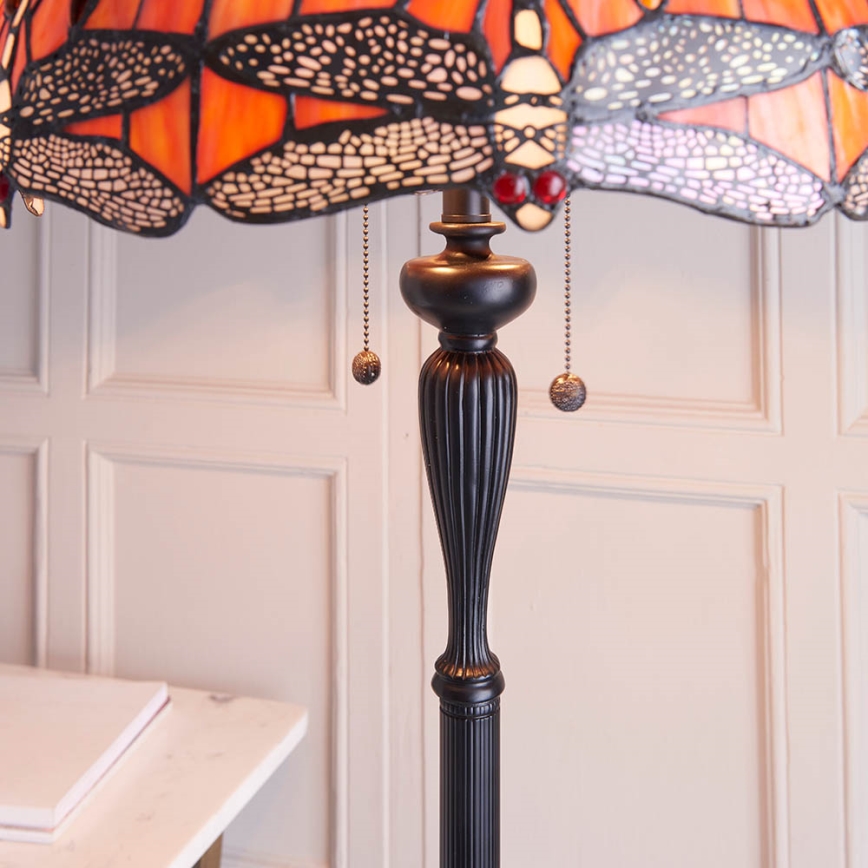 Endon 64070 - Stojeća Tiffany lampa DRAGONFLY 2xE27/60W/230V prečnika 50 cm