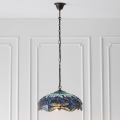 Endon 64080 - Luster na lancu Tiffany DRAGONFLY 3xE27/60W/230V prečnika 41 cm