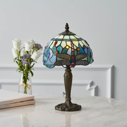 Endon 64088 - Stona lampa Tiffany DRAGONFLY 1xE14/40W/230V pr. 20 cm